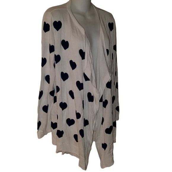 Faith & Zoe Intarsia Heart Sweater Cardigan - Picture 4 of 9